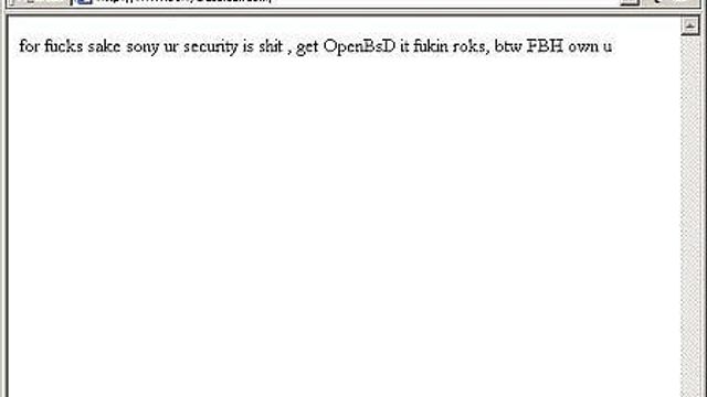 Sonys musikknettsteder ble vandalisert