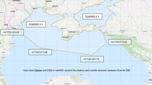 Skjerpet sikringsnivå i Svartehavet