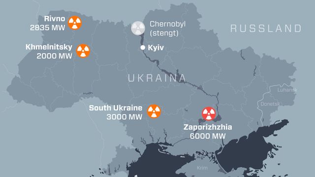 Bekymret for ukrainske atomkraftverk: Mener sikkerheten utfordres på en rekke punkter