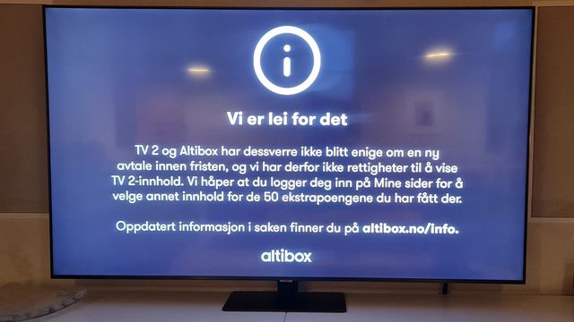 Altibox bekrefter TV 2-stopp – over en million seere mistet TV 2 fra fredag