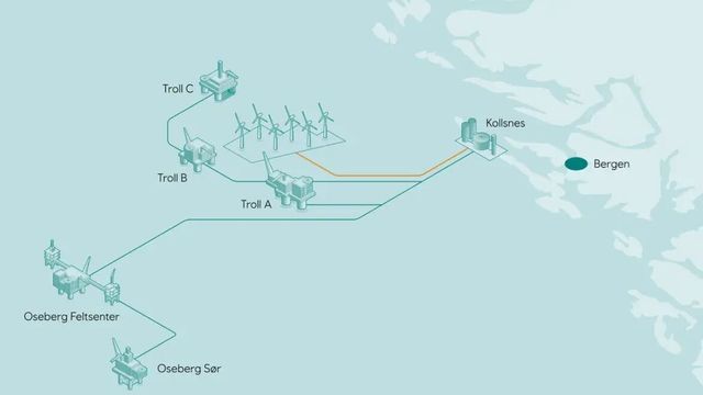 Equinor vil bygge flytende havvindpark utenfor Bergen