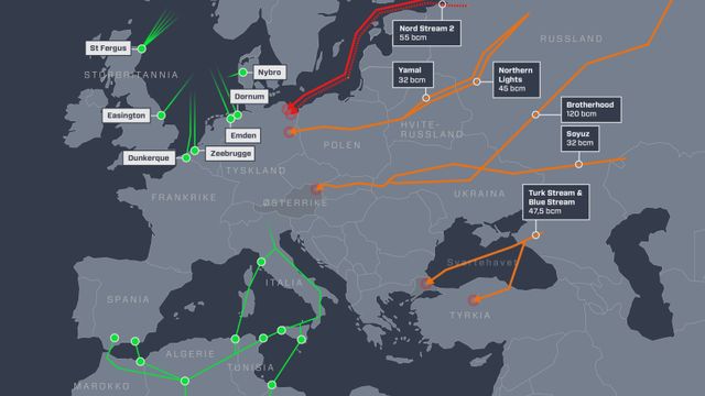 Forsker ved Sjøkrigsskolen: Disse gassrørene og kraftlinjene er viktigst for Russland