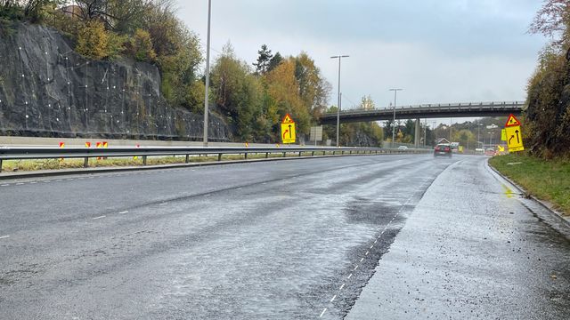 800 meter med E39-asfalt i Bergen må legges på nytt
