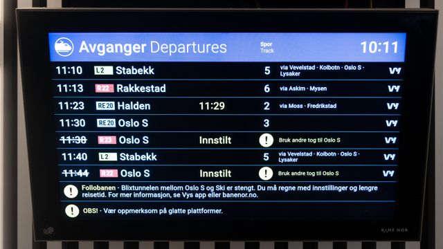 Toget var 40.000 timer forsinket i 2022