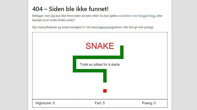 Kjedelig 404-side? Han lot ChatGPT lage snake-spill til sin