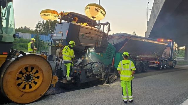 NCC skal legge 40.000 tonn asfalt på E18 Vestkorridoren