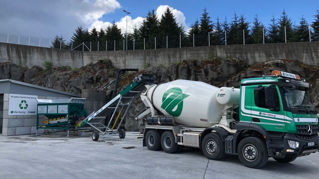 Tørrvasking av betongbiler åpner for gjenbruk av betongavfall og slam