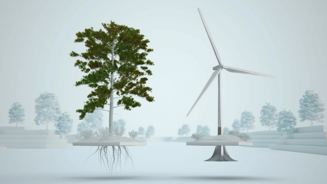 Bygger vindkraft-fundamenter inspirert av planters rotsystem