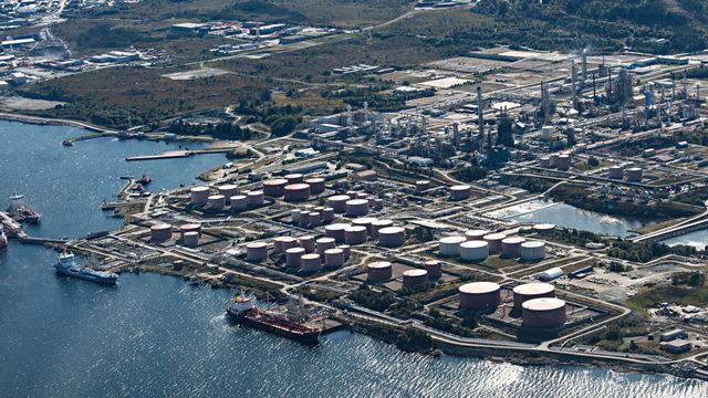 Blokkerer tankskip ved Mongstad