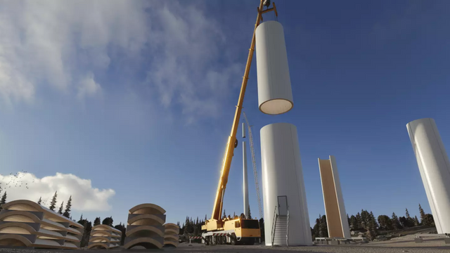 Verdens mest bærekraftige vindturbin blir satt sammen i Sverige