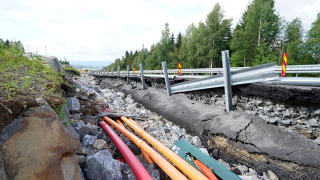 Reparasjon av riks- og europaveier etter uværet koster minst 300–400 millioner kroner