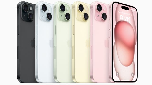 Apples nye Iphone 15 kommer med farget glass og «dynamisk øy»