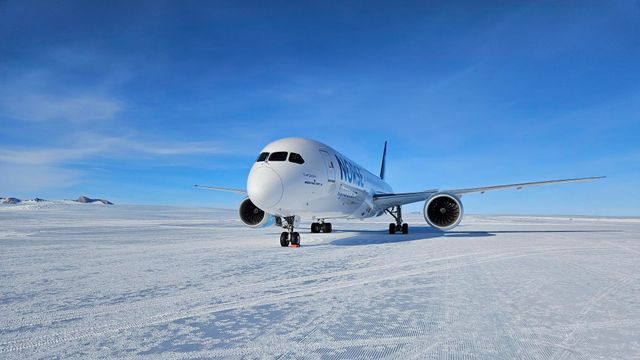 Første norske Dreamliner har fløyet til Antarktis
