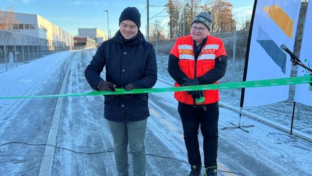 Førjulsgave til Trondheim: Åpnet ny del av sykkelruta
