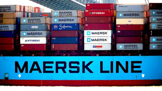 46 containere falt av skip utenfor danskekysten