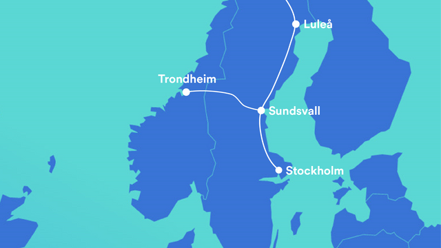 EU-millioner knytter Trondheim og Narvik til svensk fibernett