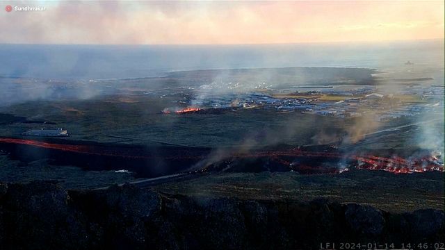 Lavastrømmen avtar på Island