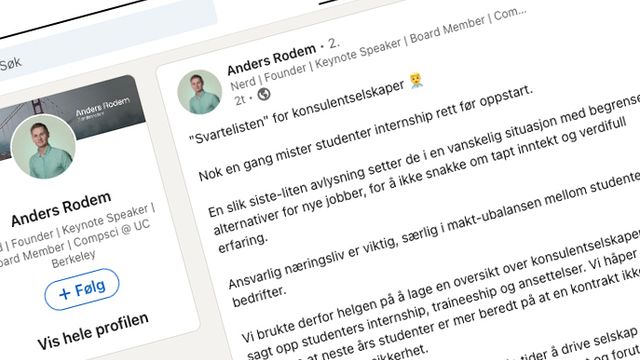 Reagerer på «svarteliste» for konsulenthus: – Vi er ikke ute etter å ta noen