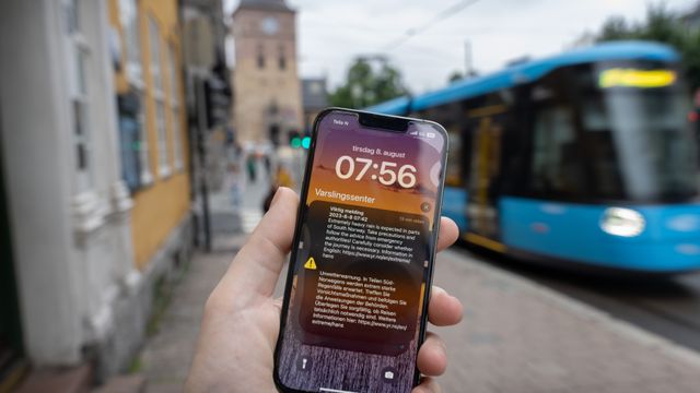 I dag testes nødvarselet på mobilen