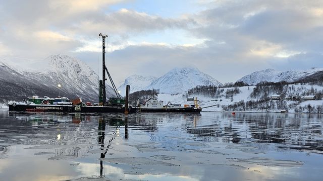 Milepæl for pelingen av Ramfjordbrua