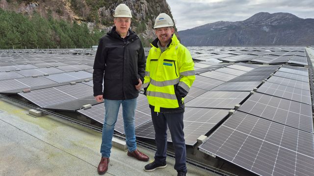 Solcellene dekker 170 prosent av fabrikkens strømforbruk