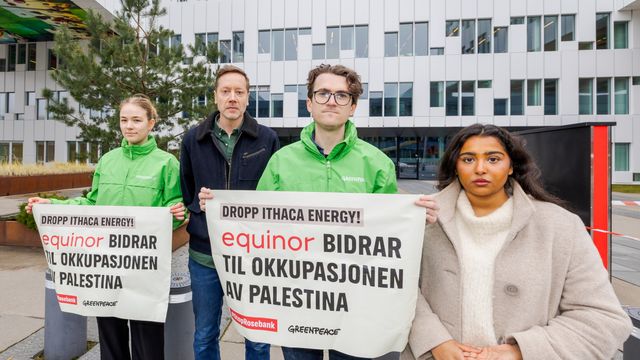 AUF-krav til regjeringen: Equinor må avslutte samarbeid med israelsk-eid partner