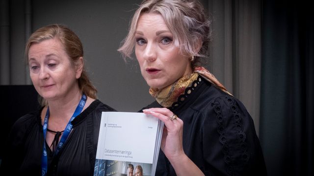 Tung presenterte mild regulering av datasenternæringa