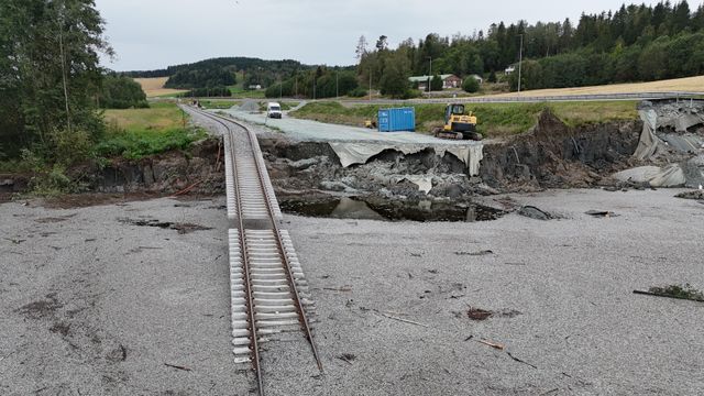 Bane Nor: Ingen alarmer registrert før skredet i Levanger