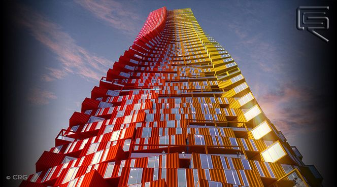 Containerscraper vil få 139 etasjer om den noen gang blir bygget.