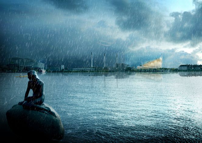 Landemerke: Røykringene, som skytes ut fra Amager Bakke, rundt to kilometer fra Rådhusplassen, vil synes godt over hele København.