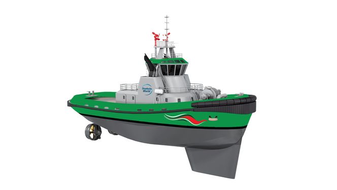 Drydocks World i Dubai har begynt byggingen av en serie på ni LNG-drevne taubåter. Wärtsilä har gjort design og skal levere LNG-motorer og drivstoffsystem.