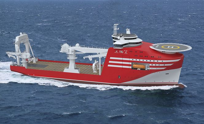 Konstruksjonsskip og ankerhåndteringsfartøyet NY120 som Noryards Fosen har designet ï tett dialog med BOA og Wärtsilä. Skipet skal ha 600 tonns vinsj og offshorekran  på 150 tonn, med mulighet for 250 tonn.