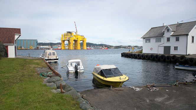 Plattformen har preget bybildet i Haugesund i et knapt år.