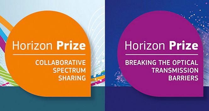 Horizon Price markedsføres med fargerike logoer med sikte på å huke inn løsninger som gir mer kapasitet på fiber og trådløs kommunikasjon. Bilde: Kommisjonen
