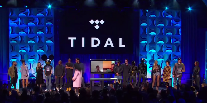 En lang rekke profilerte artister støttet opp om Tidal i fjor vår. Foto: Skjermbilde