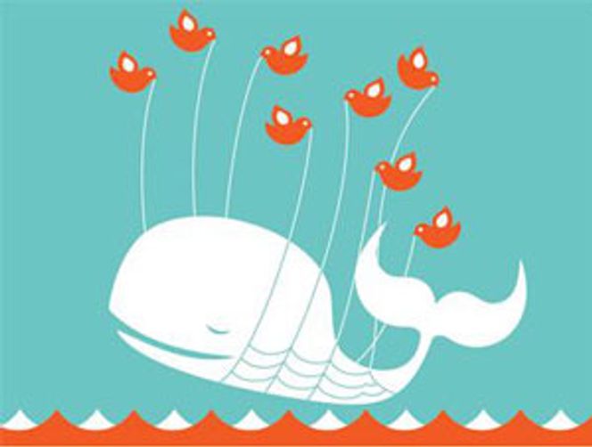 Denne illustrasjonen har lenge vært et kjent skue for brukere av Twitter-tjenesten. Nå flyr hvalen stadig sjeldnere.