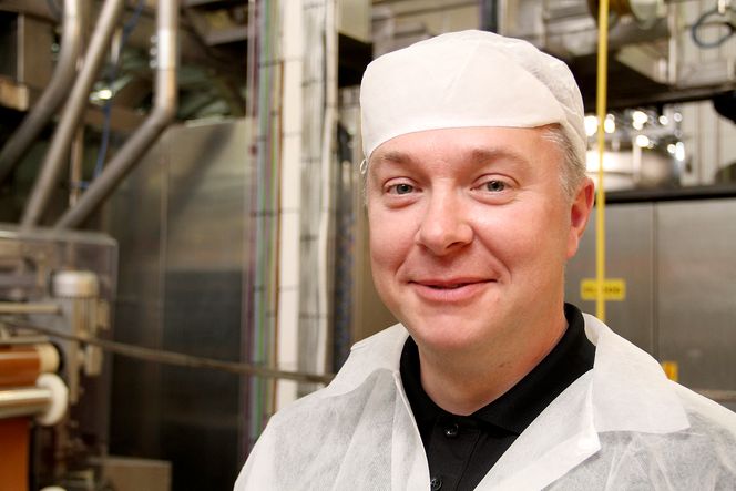 Rune Reinås fra Skala Maskon på Tine Meierier, Tunga. Selskapet slo ut en stor internasjonal konkurrent, og systemet ser ut til å ha blitt en suksess.