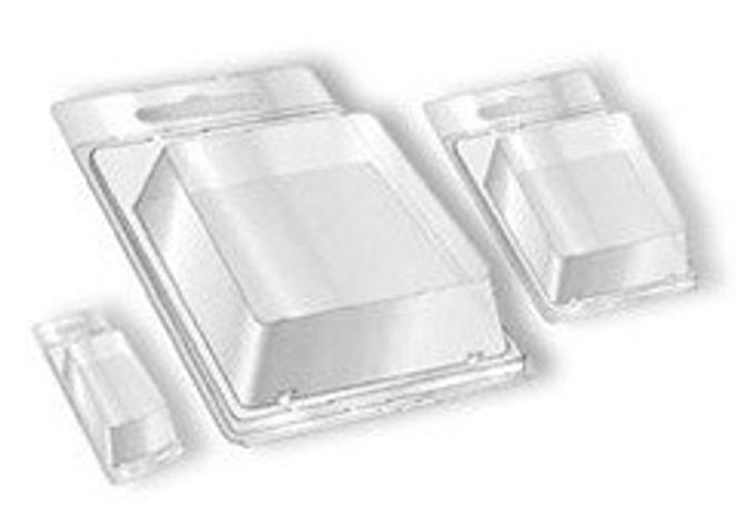Skader Eksempel på "clamshell"-innpakning.