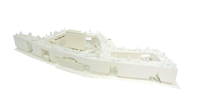 I forslaget fra MVRDV er ingen bygg høyere enn høyblokka.