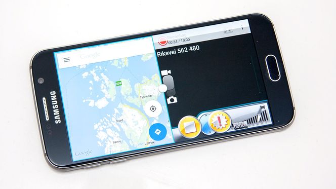 Etterhvert som mange apper har støtte for å kjøre i vindu, har side om side-funksjonen blitt stadig bedre. Her har vi Google Maps og en dashbordkameraapp aktive samtidig.