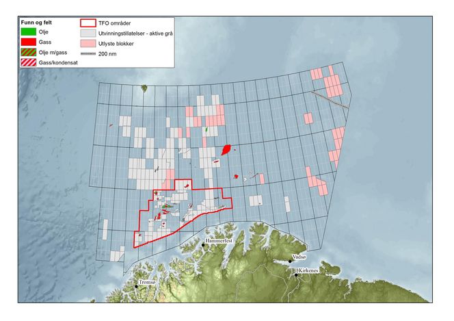 Eni Norge ønsket ikke å levere inn søknad på blokkene som ble utlyst i 23. konsesjonsrunde (markert i rosa).