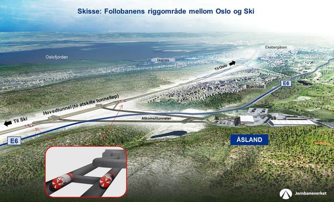 Forberedelsene langs Follobanetraseen er snart ferdige.