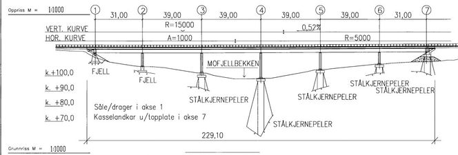 Skjeggastadbrua brutegning