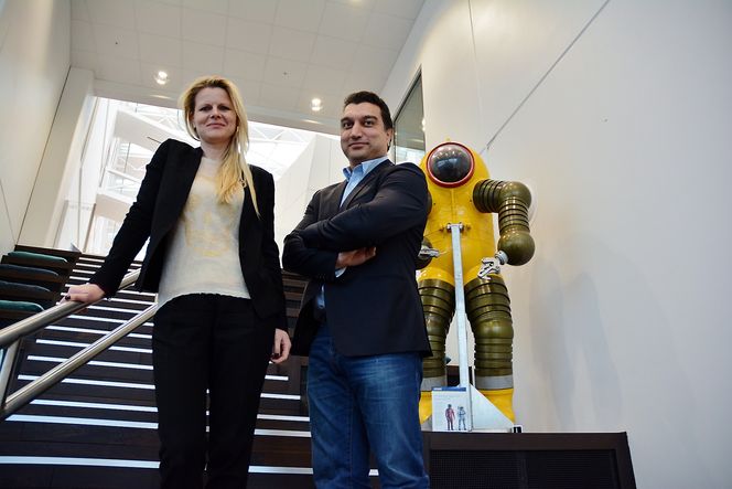 Erika Ilves i Transplanetary og Jim Keravala i Shackleton Energy Company, var i Stavanger for å for å presentere sine romfartsplaner og knytte kontakter med potensielle leverandører.
