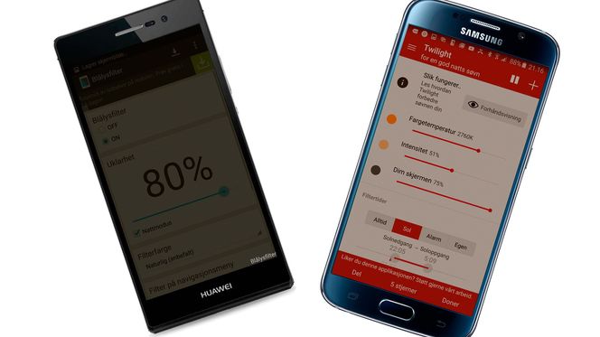 Filtrerer du mobilskjermen din på kvelden kan du kanskje få bedre søvn.