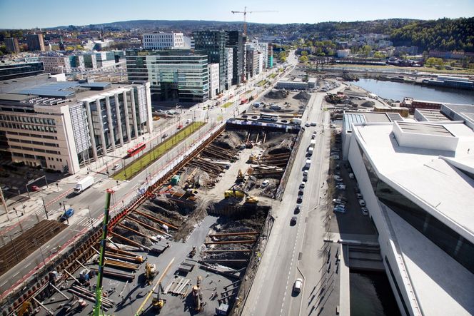 Arbeidet pågår for fult i Bjørvika der både mytt hovedbibliotek, nytt Munch-museum og nye kontorbygg- og studentobliger føres opp.