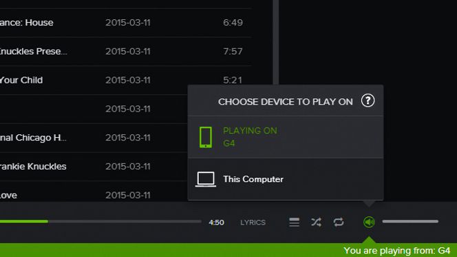 Spotify Connect lar deg spille musikk andre steder.