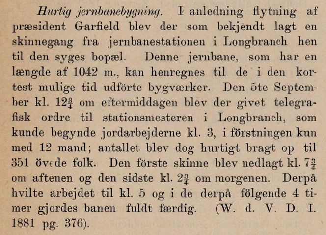 Fra Teknisk Ukeblads artikkel om verdens hurtigste jernbaneutbygging.