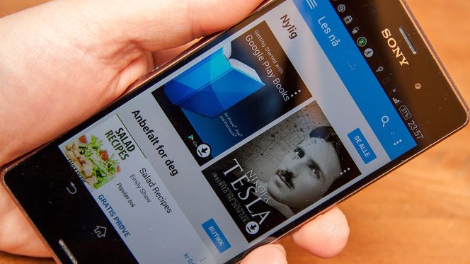 Google Play Bøker på Android.