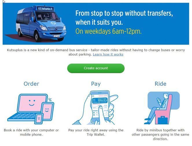 Kutsuplus er ifølge Rissanen svært enkelt å bruke, og populært i den finske hovedstaden.